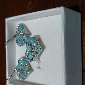 Sterling silver ring with earrings